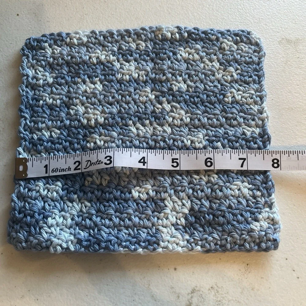 HANDMADE SET OF 3 CROCHET COTTON DISH CLOTHS  *NEW*